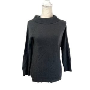 J. Crew Cashmere Mock Neck Sweater Knit Gray 19803